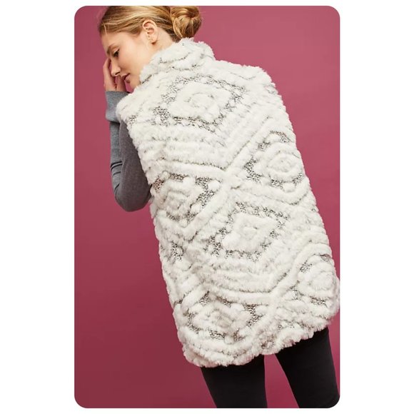 NWT Anthropologie Amadi Basia Faux Fur Vest Sz S - Picture 4 of 8